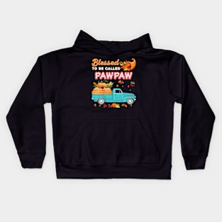 Blessed To Be Called Pawpaw Pumpkin Truck Kids Hoodie